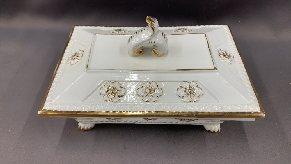 Ceramic Lidded Dish Marked Made In Italy