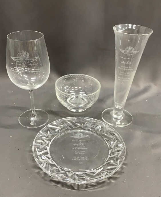 Tiffany And Co Indy 500 Wine Glass, Bowl And
