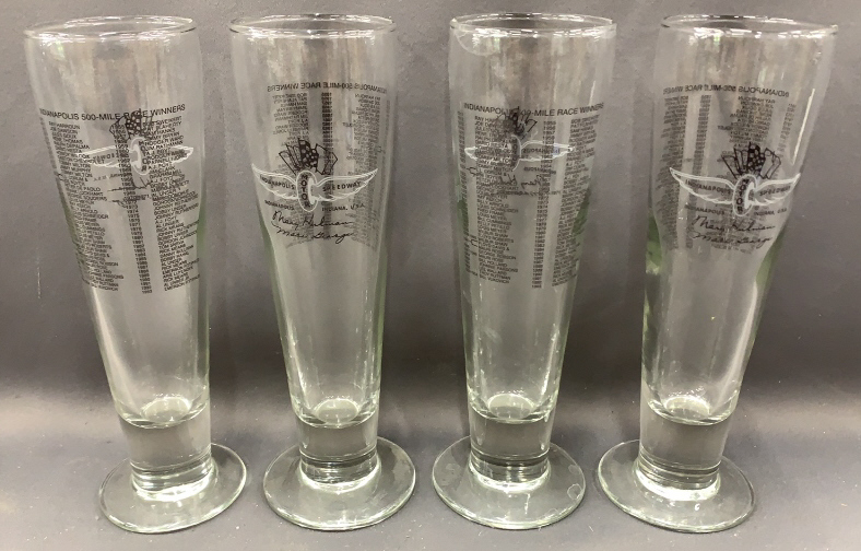4 Indy 500 Champagne Glasses And 2 Indy