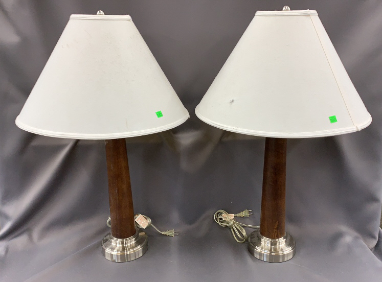Pair Of Mid Century Lamps 31"