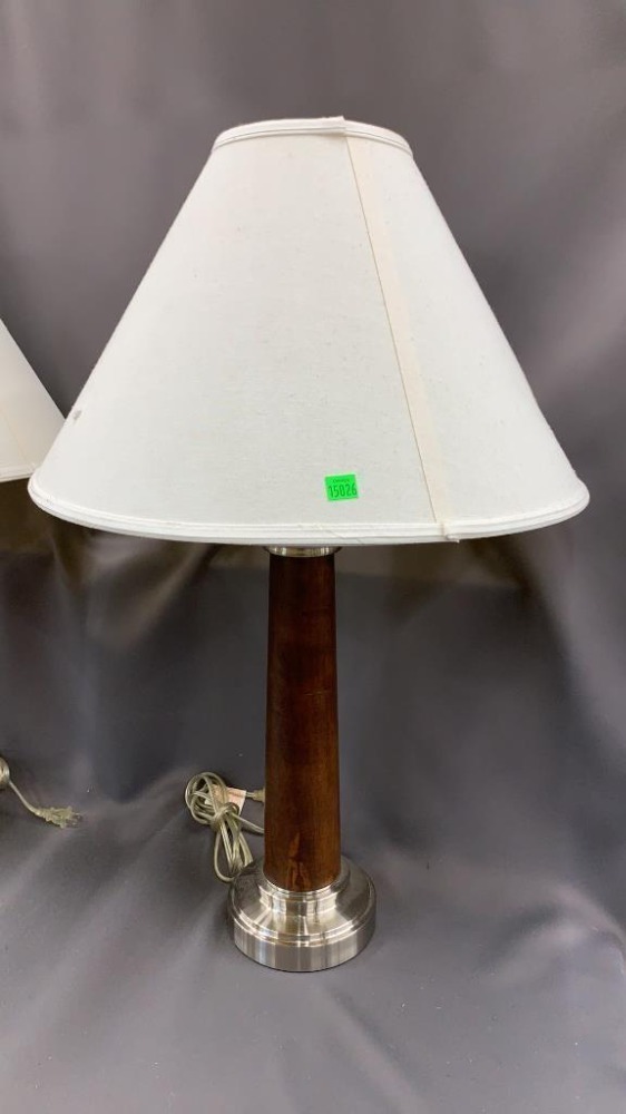 Pair Of Mid Century Lamps 31"