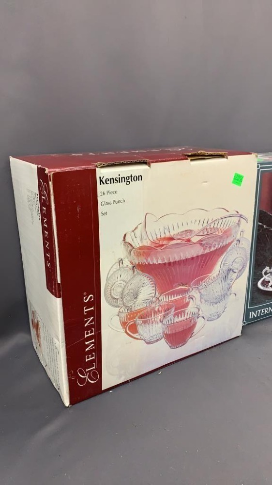 Elements Kensington Punch Bowl Set, Silverplate