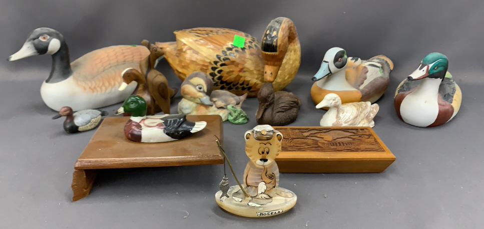 Ceramic Ducks, Other Duck Figures 10" Of Largest