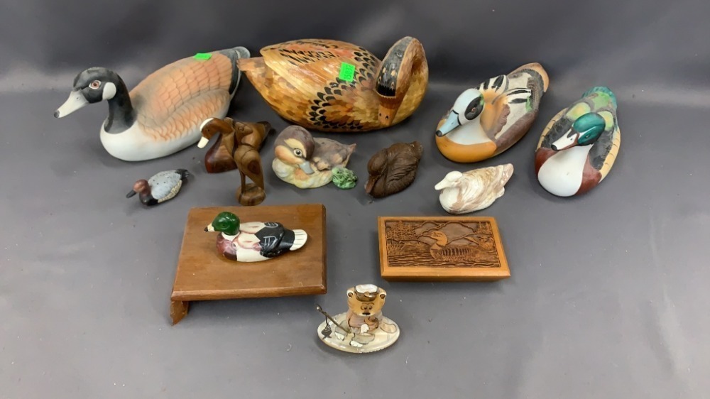 Ceramic Ducks, Other Duck Figures 10" Of Largest