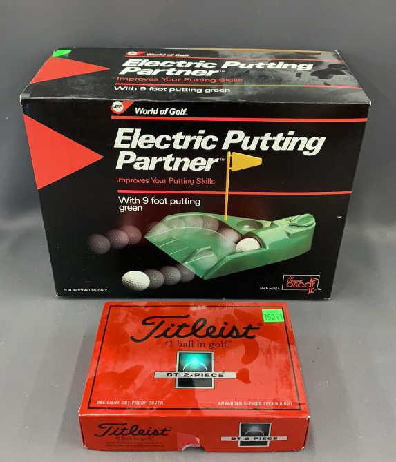 Electric Putting Partner And Titleist Golf Balls