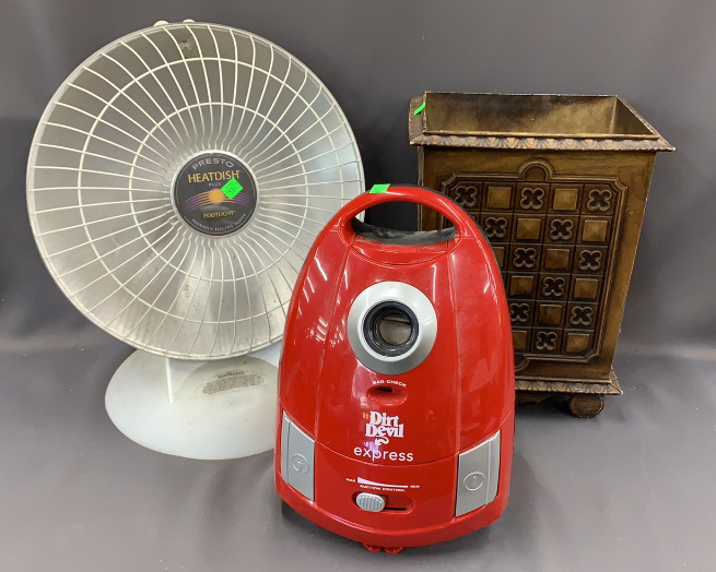 Presto Fan, Dirt Devil Missing Hose, Trash Can