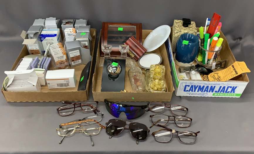 Batteries, Eyeglasses, Office Supplies, Decor