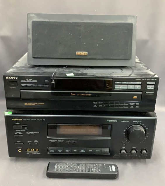 Sony Cd Player, Onkyo Amp, Advent Speaker