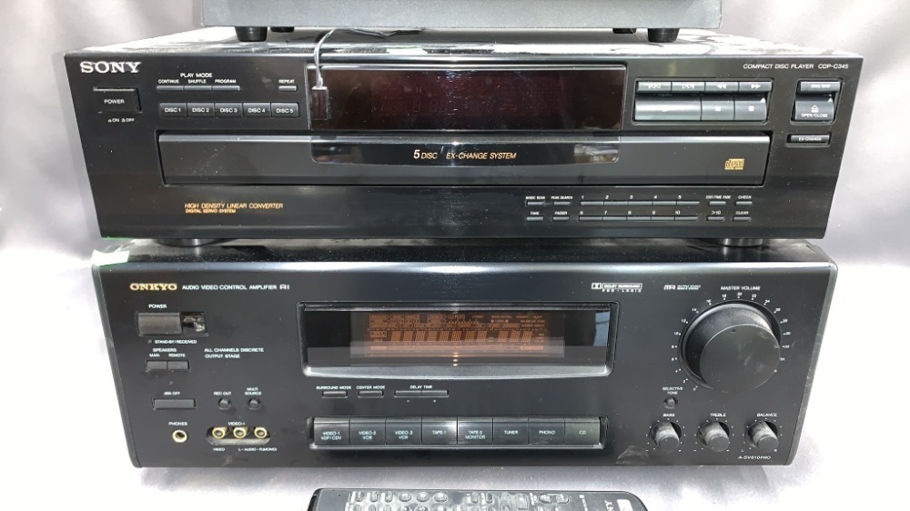 Sony Cd Player, Onkyo Amp, Advent Speaker
