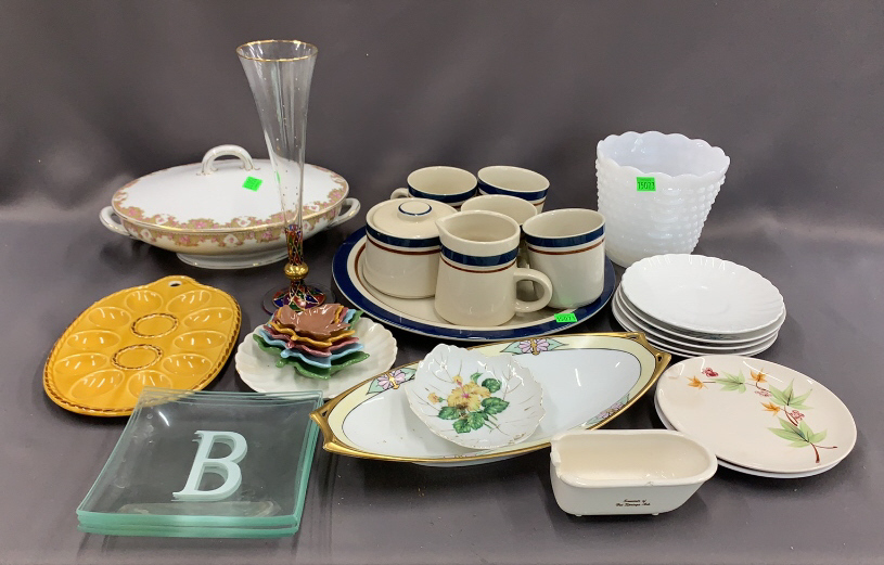 Assorted Dishes, Hand Painted China