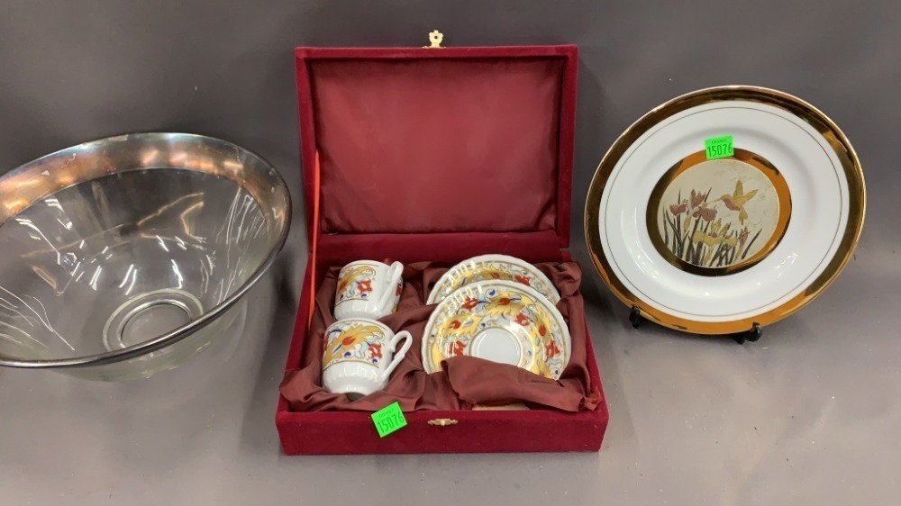 Duck Plate, Gural Cups And Saucers, Bowl