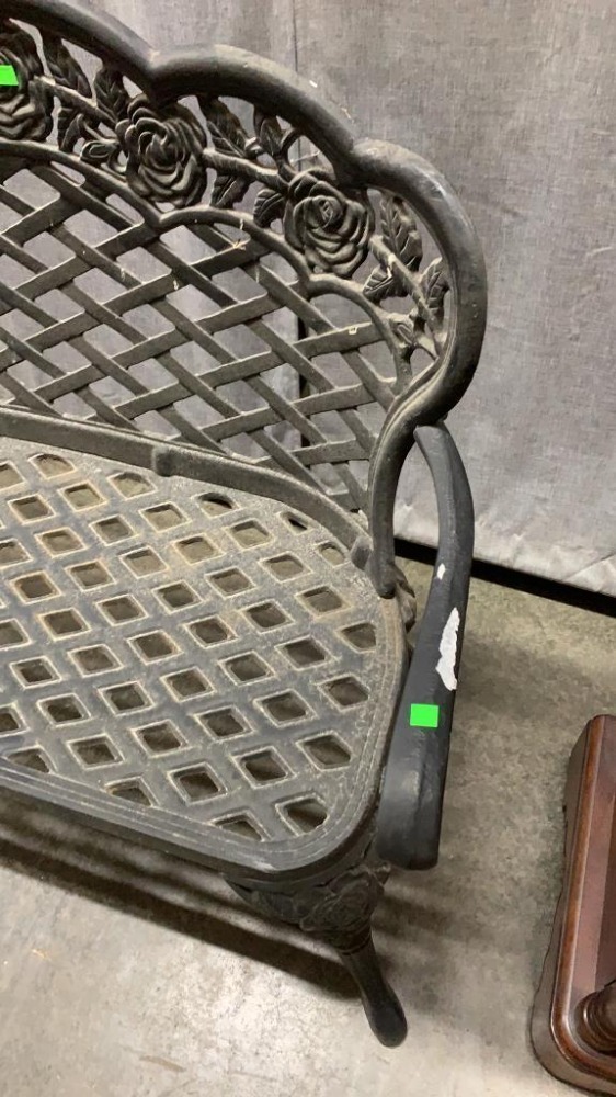 Wrought Iron Bench 44 X 36 X 17 S H