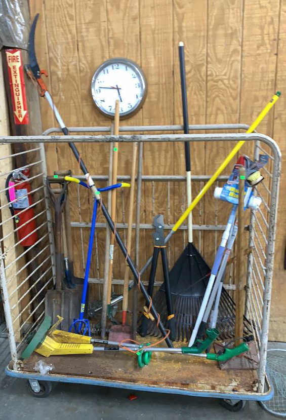 Long Handle Tools, Rake, Weed Eater, Mops, Shovels