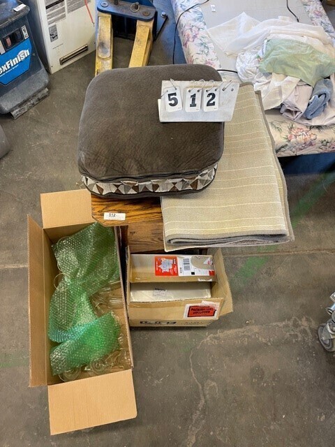 House Hold Lot, End Table, Glasses, Rugs, Etc. image