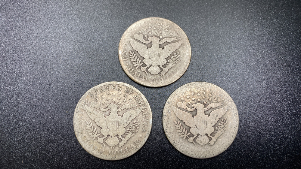 BARBER HALF DOLLARS - 3