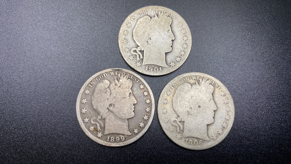 BARBER HALF DOLLARS - 3
