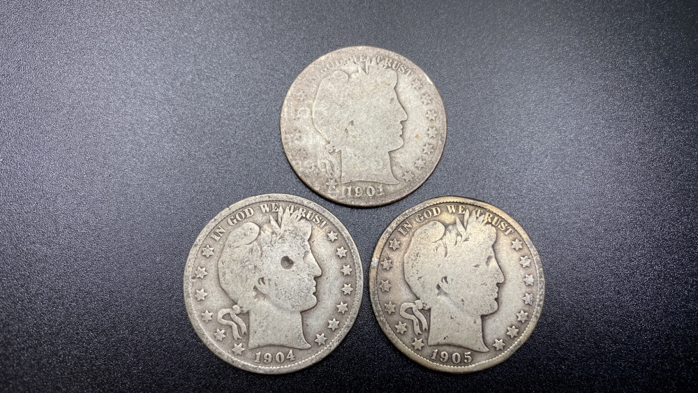 BARBER HALF DOLLARS - 3