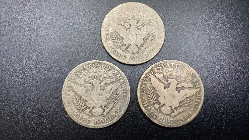 BARBER HALF DOLLARS - 3