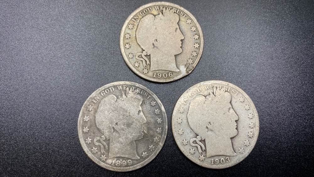 BARBER HALF DOLLARS - 3
