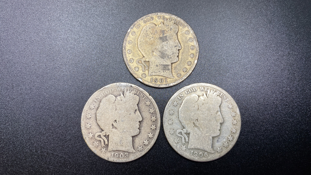 BARBER HALF DOLLARS - 3