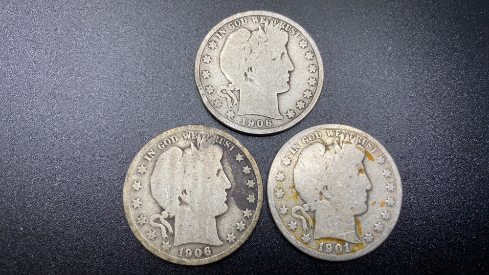 BARBER HALF DOLLARS - 3