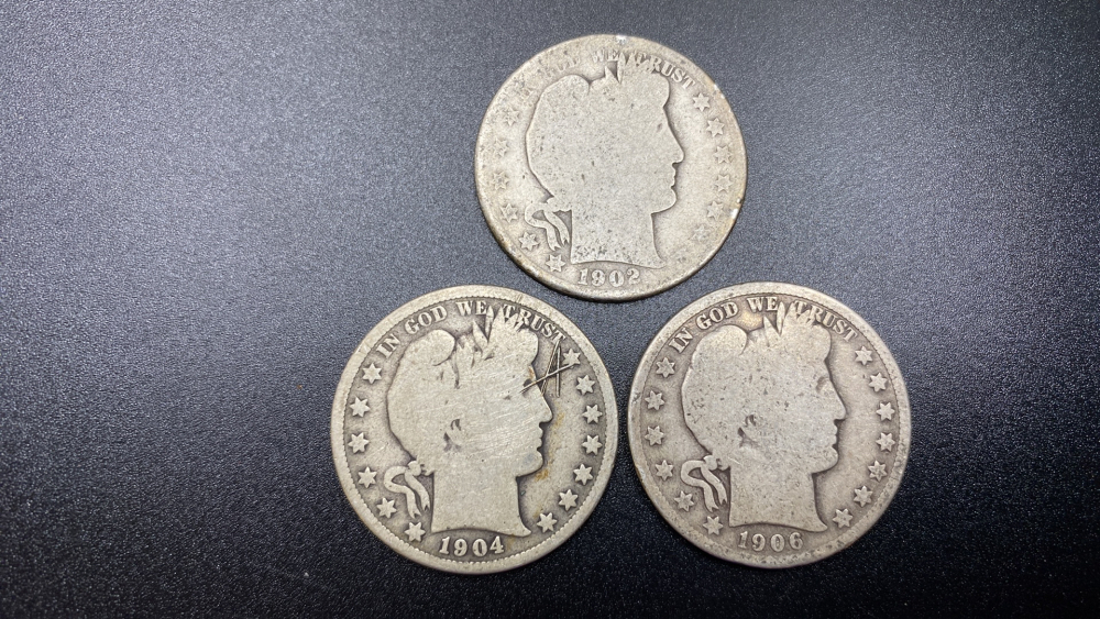 BARBER HALF DOLLARS  - 3