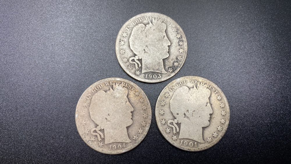 BARBER HALF DOLLARS  - 3