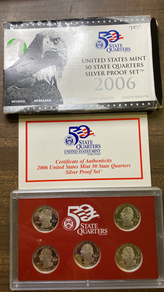2006 US MINT 50 STATE QUARTERS SILVER PROOF SET