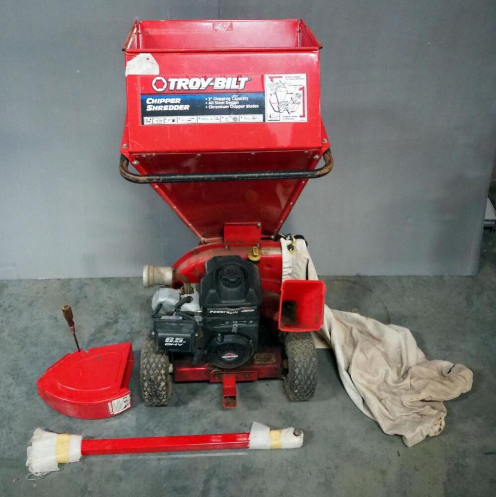 Troy-Bilt Chipper Shredder, 6.5HP OHV Briggs & Stratton Engine