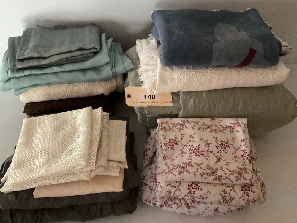 Bed Spreads, Throws, Sheet Sets, & Curtains