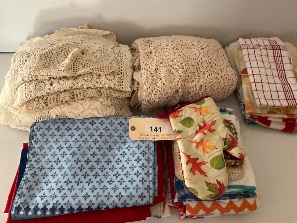 Table Cloths, Kitchen Towels, & Doilies