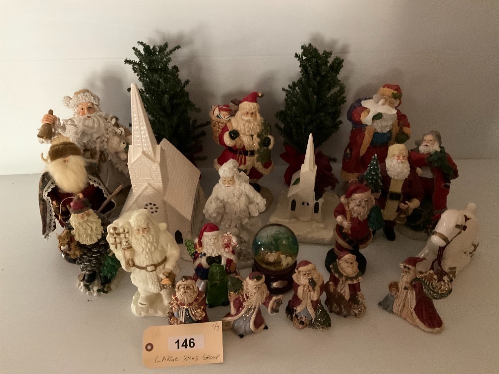 Very Large Christmas DÃ©cor Collection, Includes Bags, Wrapping Paper, Many Items Not Shown