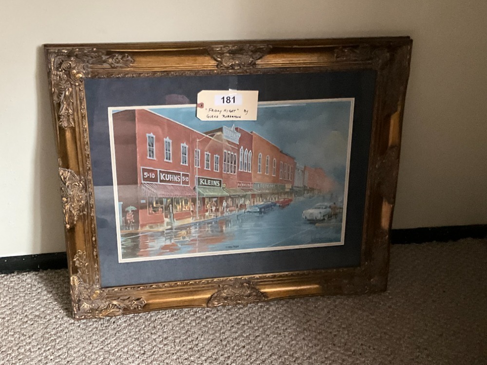 Framed & Matted 'Friday Night' Ltd. Ed. By Glenn Robertson, 33"X27"
