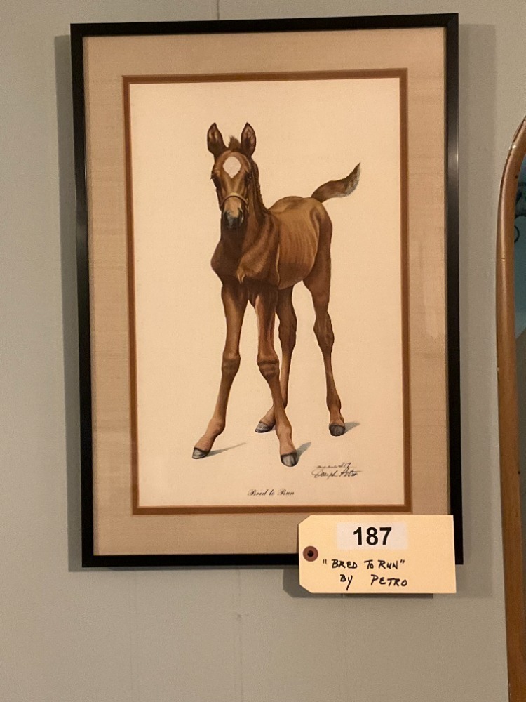 'Bred To Run', Ltd. Ed. By Joseph Petro, 20"X14"