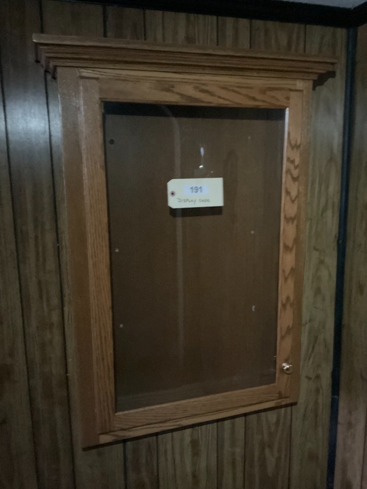 Wooden Display Case With Glass Door, 30"X39"
