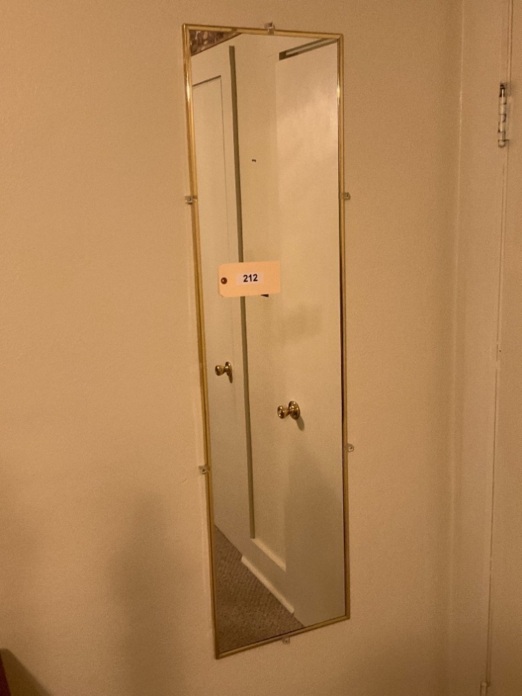Framed Wall Mirror, 54"X15"