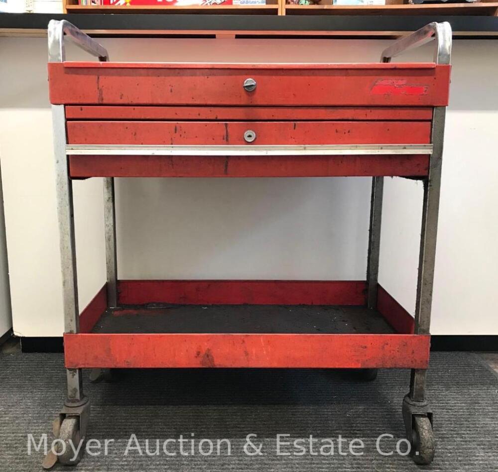 Snap-On Rolling Shop Cart with Drawer and Locking Top, with Key, 31" Wide