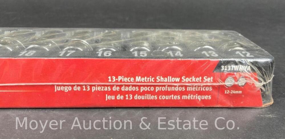 New Snap-On 1/2" Metric Socket Set, 13 Piece