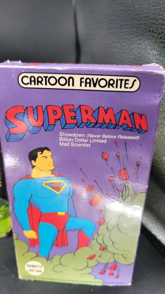 VHS tapes: SUPERMAN, HULK, GI Joe and more. See pictures for titles.