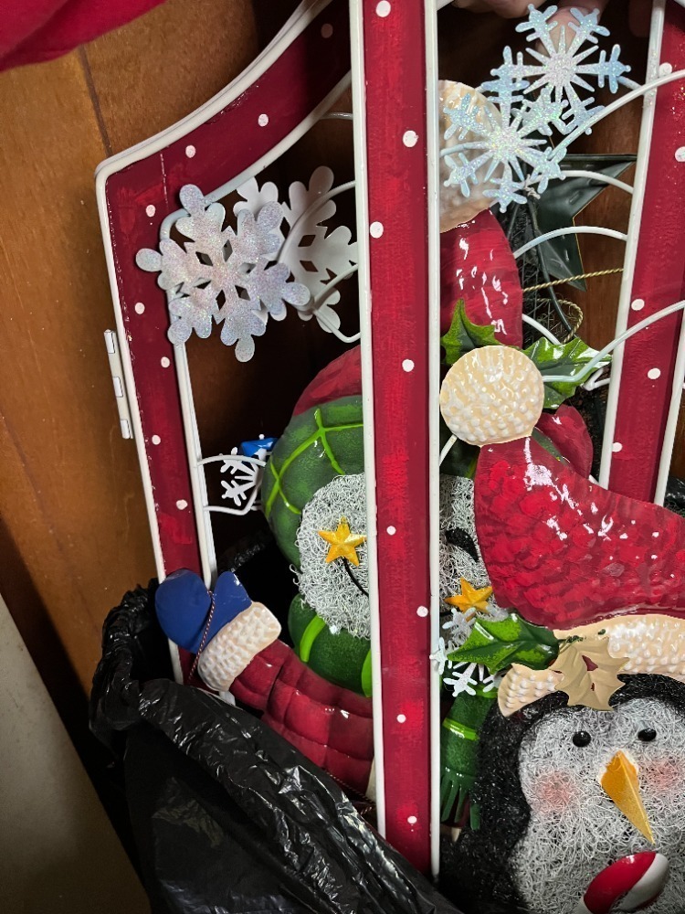 Christmas Themed Free Standing Fire Screen