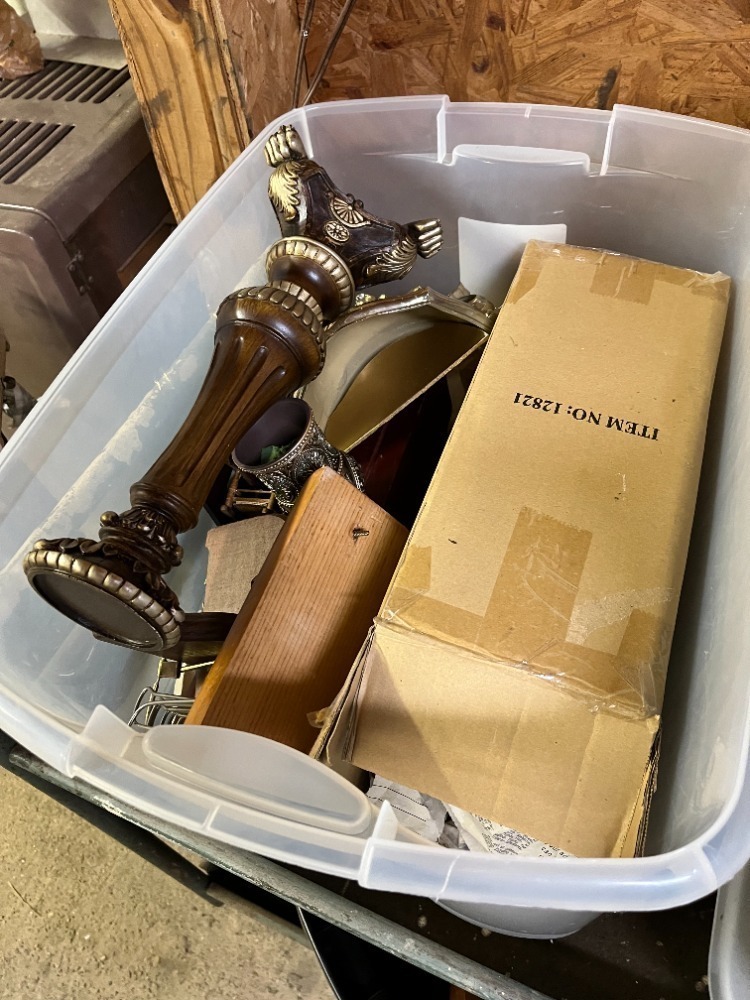 Tote with Contents, miscellaneous items