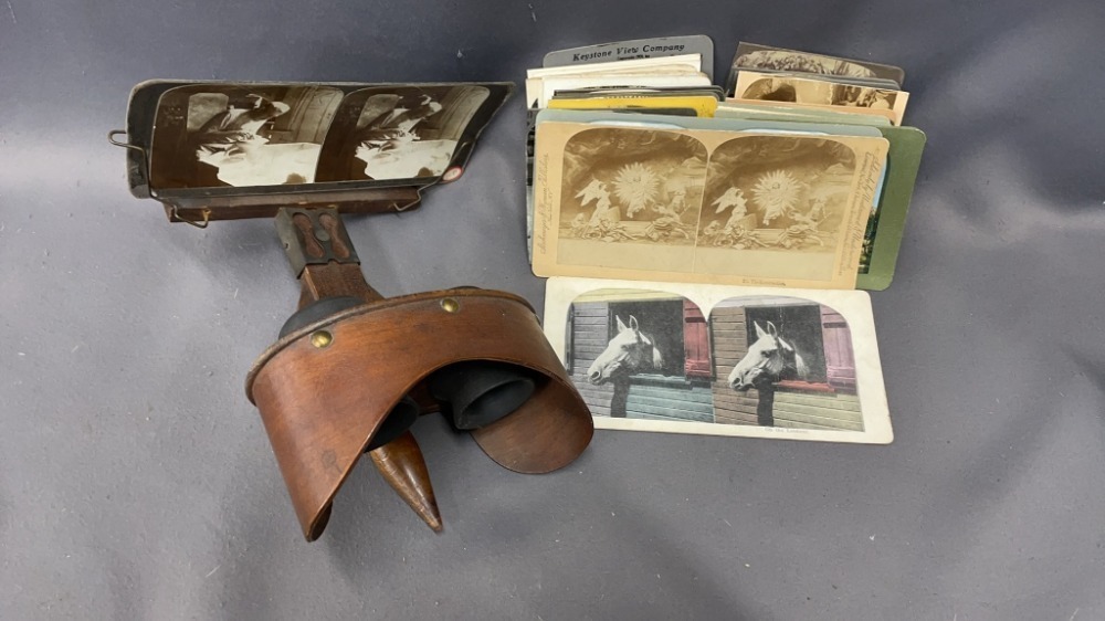Antique Photo Viewer And Viewer Cards