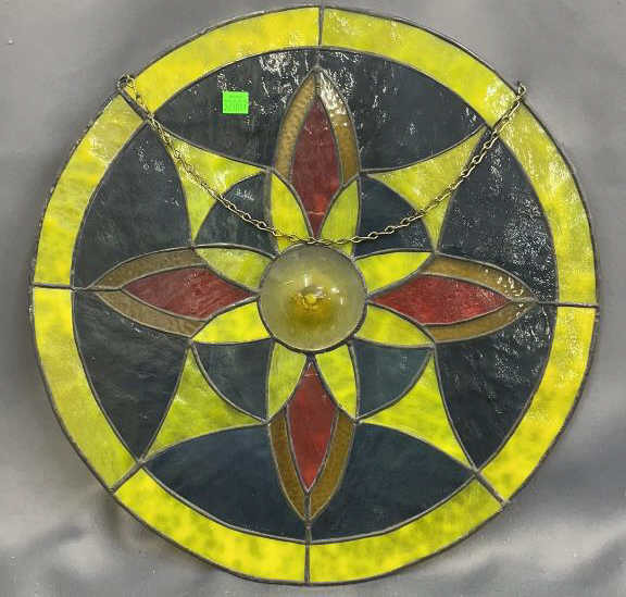 Stained Glass Medallion Sun Catcher 18"