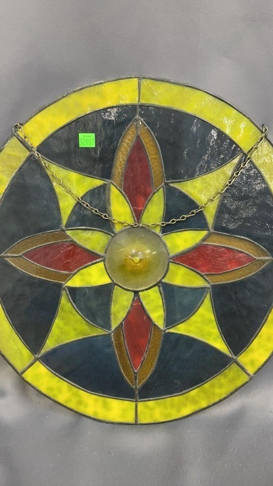 Stained Glass Medallion Sun Catcher 18"