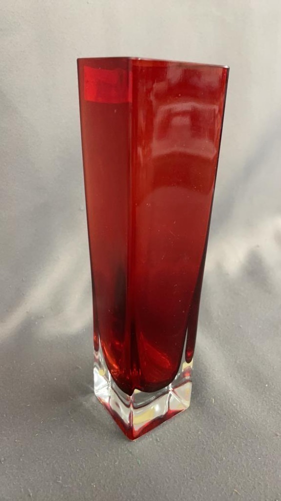 Mid Century Seda Art Glass Vase 9"