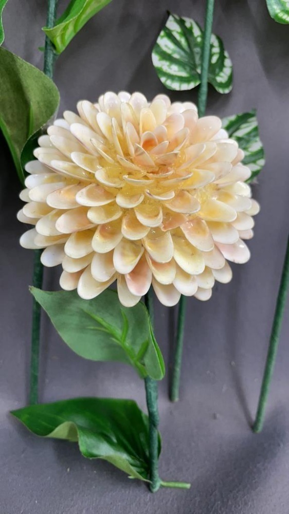 13 Shell Artificial Floral Stems 10.5" Of Tallest