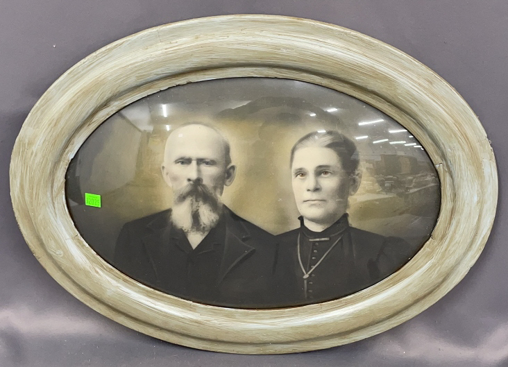 Antique Framed Oval Portrait Photo 24" Wide X
