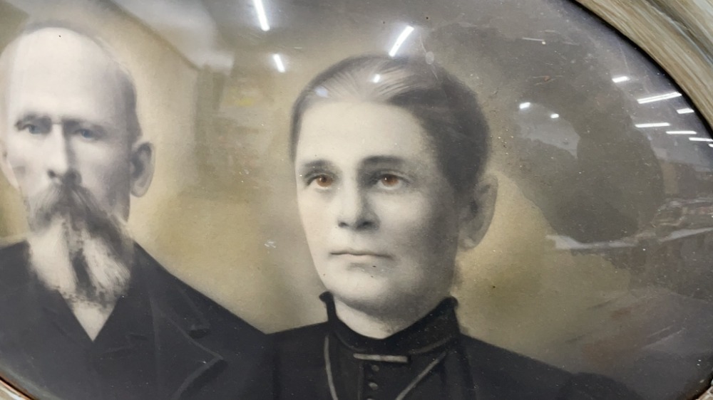 Antique Framed Oval Portrait Photo 24" Wide X