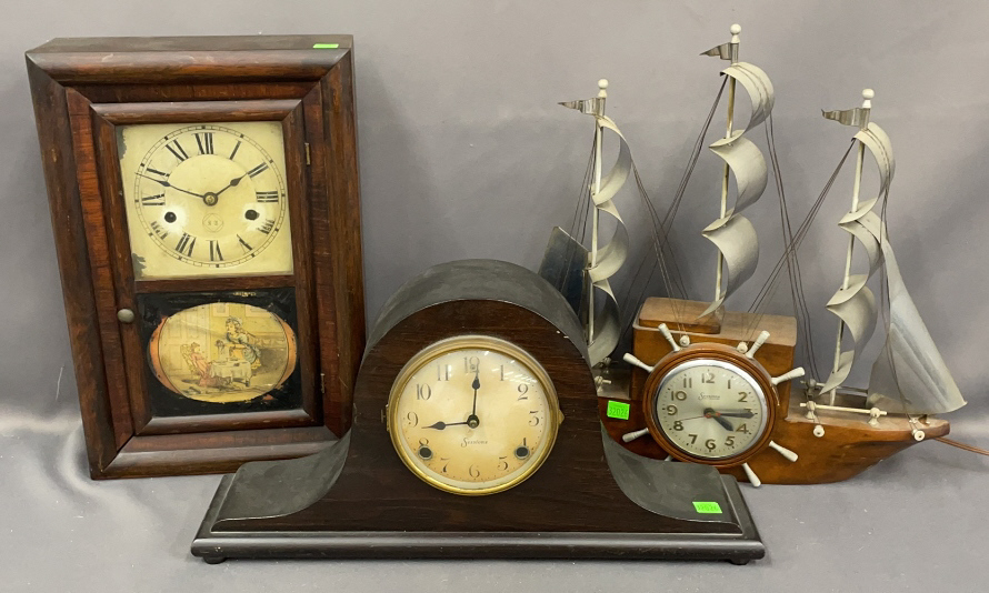 Antique Seth Thomas Mantle Clock, 2 Vintage
