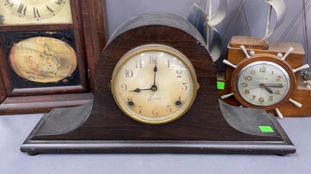 Antique Seth Thomas Mantle Clock, 2 Vintage